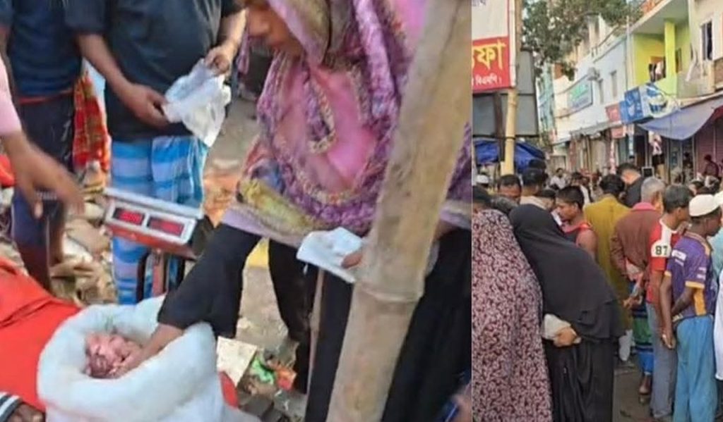 ছেলেডা মাংসের লাগি কানতাছে, কেউ দিতে আসে নাই